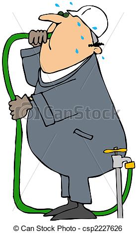 274x470 Thirsty Man This Illustration Depicts A Worker Drinking Water