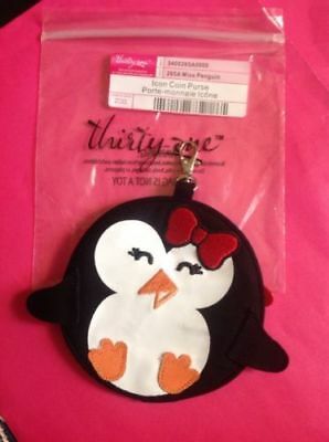298x400 New Thirty One Icon Zipper Coin Purse Miss Penguin Retired