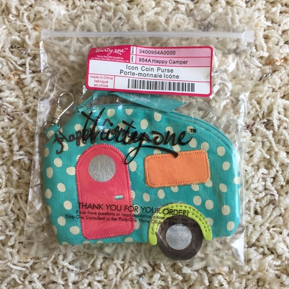 580x580 Thirty One Bags Icon Coin Purse Happy Camper Poshmark