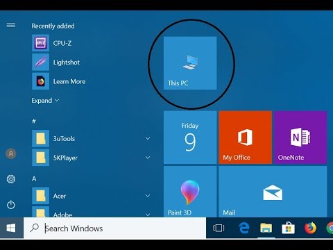 480x360 How To Add This Pc Icon On Windows Start Menu