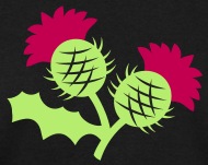 190x151 Scotland Icon Scottish Thistle Flower Plant Women's Wide Neck