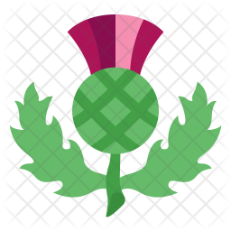 256x256 Scottish Thistle Icon Of Flat Style