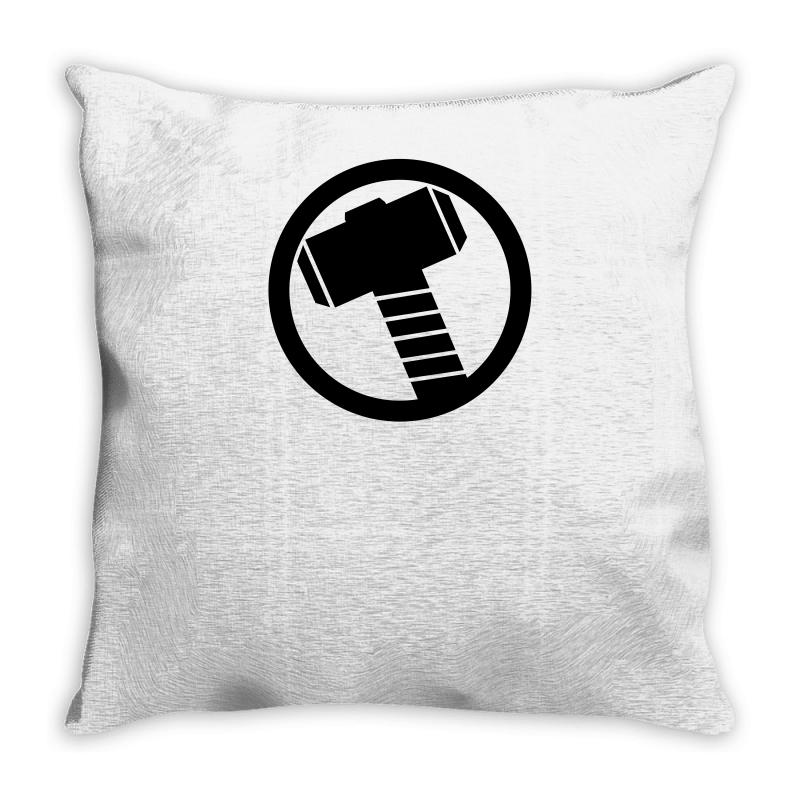 800x800 Custom Thor Hammer Icon Throw Pillow