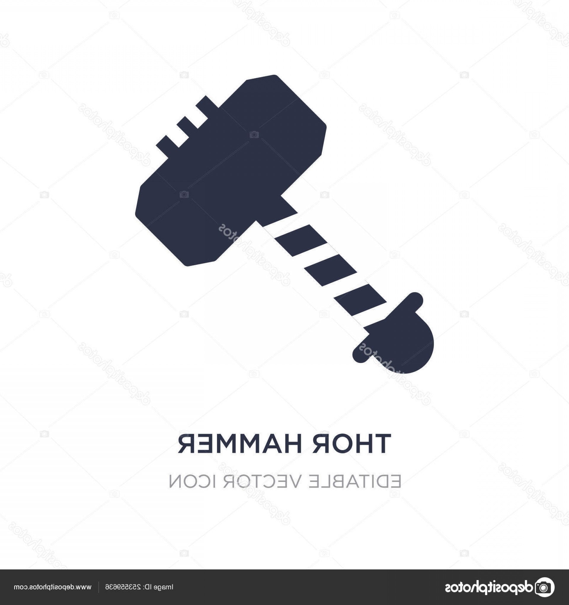 1920x2040 Stock Illustration Thor Hammer Icon On White Catchsplace