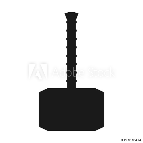 500x500 Thor Hammer Icon Vector