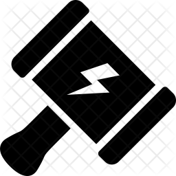 256x256 Thor Hammer Icon Of Glyph Style