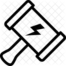 256x256 Thor Hammer Icon Of Line Style