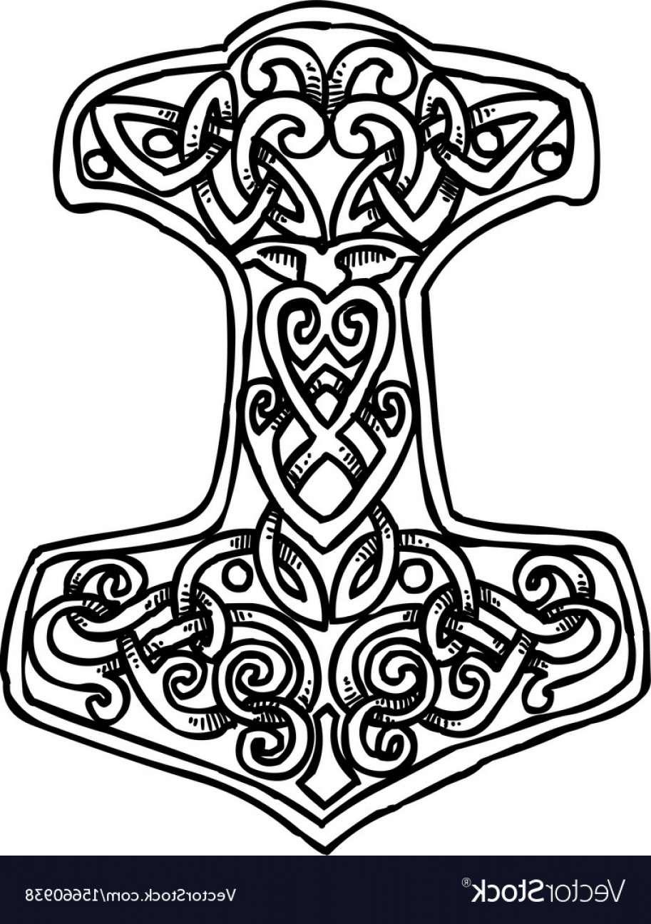 913x1296 Cartoon Image Of Thor Hammer Icon Vector Catchsplace