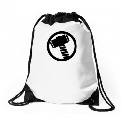 250x250 Custom Thor Hammer Icon Drawstring Bags