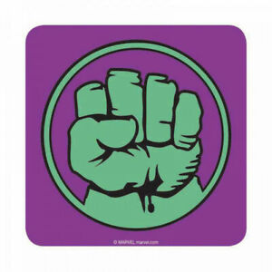 300x300 Hulk Fist Icon Coaster Retro Drinks Mat Avengers Bruce Banner Thor