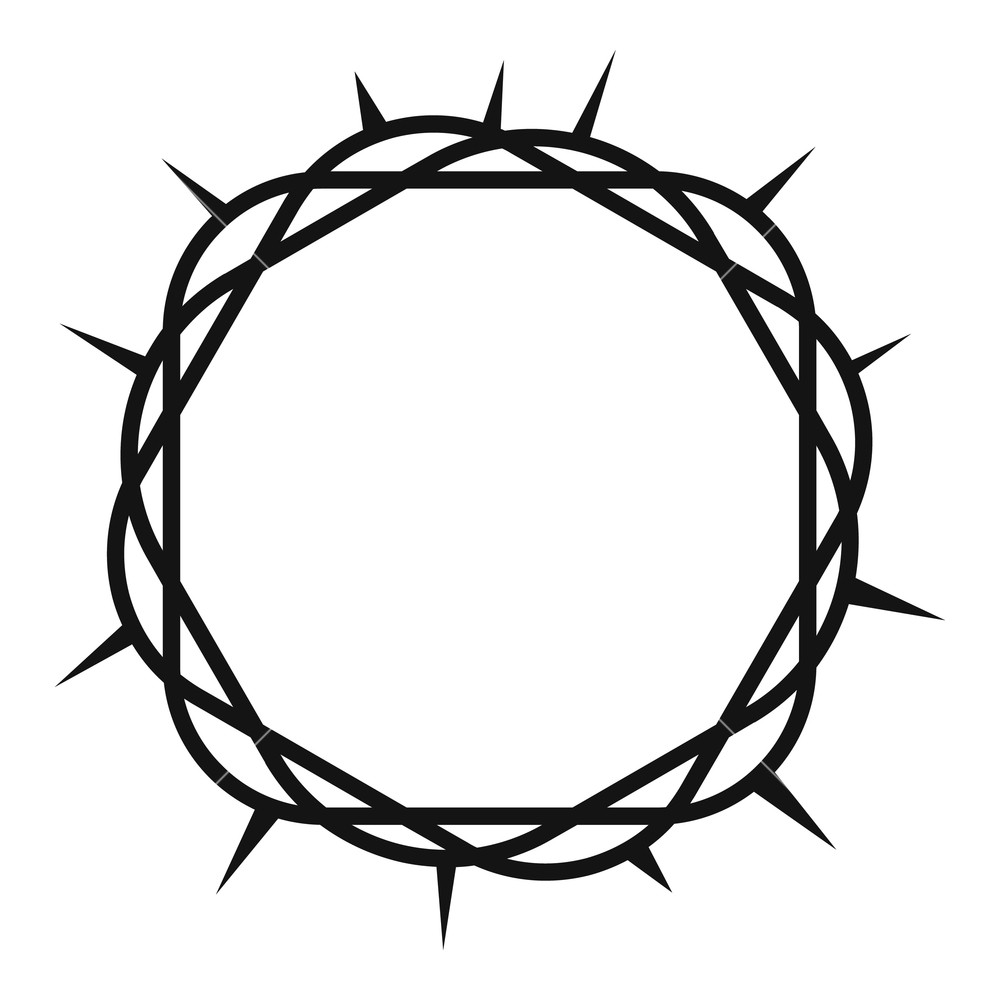 Crown Of Thorns Icon Simple Illustration Of Crown Of Thorns. 