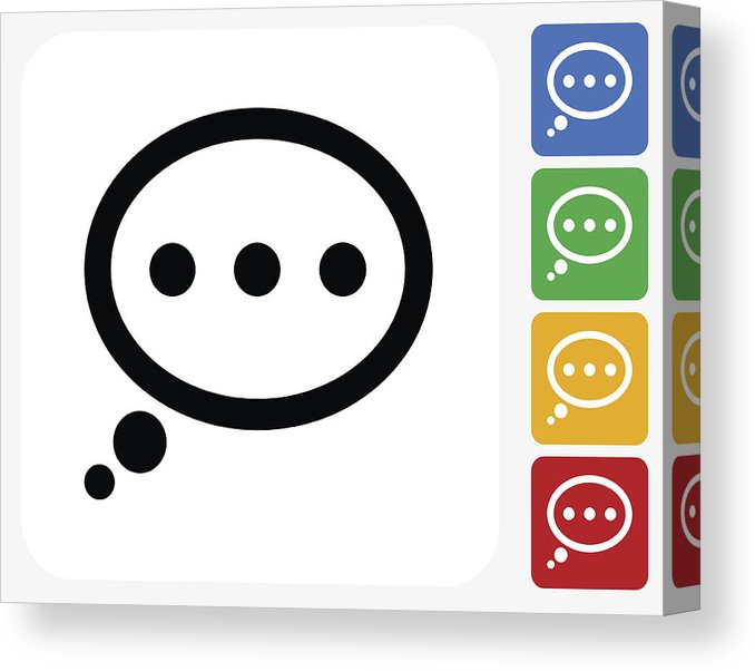 678x602 Thought Bubble Icon Flat Graphic Design Canvas Print Canvas Art