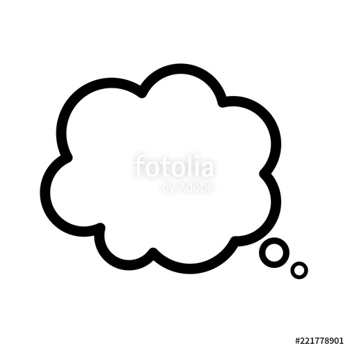 500x500 Thought Bubble Icon Dream Bubble Symbol Icon Vector Stock Image