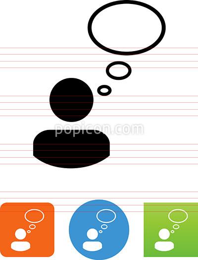 Person Thinking Icon 400x524 Person Thinking Icon
