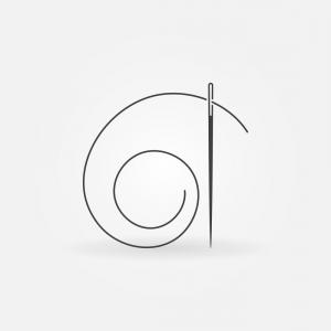 300x300 Needle And Thread Icon Or Element Vector Studiogrfx