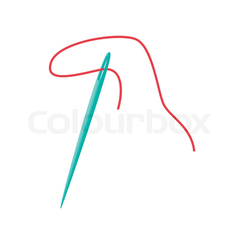 800x800 Needle And Thread Icon In Cartoon Stock Vector Colourbox