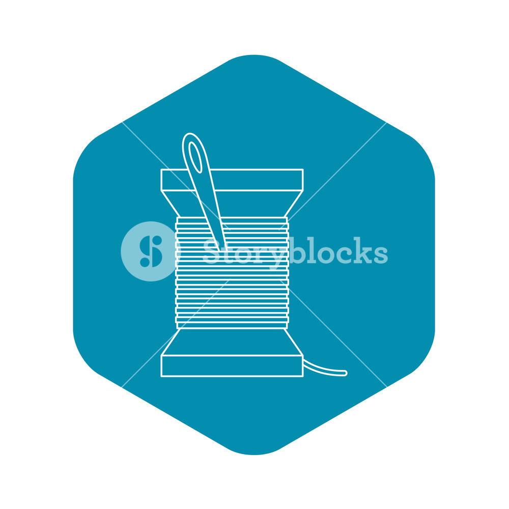 1000x1000 Needle And Thread Icon Outline Illustration Of Needle And Thread