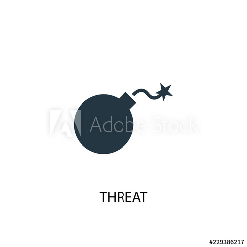 500x500 Threat Icon Simple Element Illustration Threat Concept Symbol