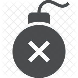 256x256 Bomb Threat Icon Of Glyph Style