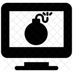 256x256 Cyber Threat Icon Of Glyph Style