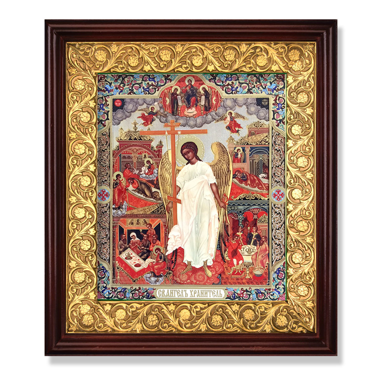1223x1223 K Sf Guardian Angel Holding Three Bar Cross Icon