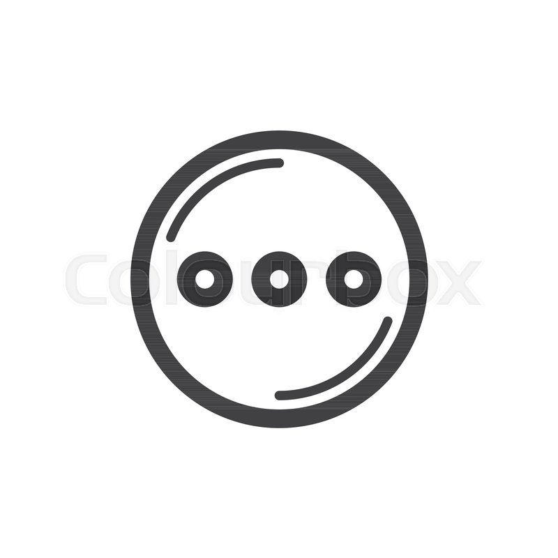 800x800 Circle With Three Dots Line Icon, Stock Vector Colourbox