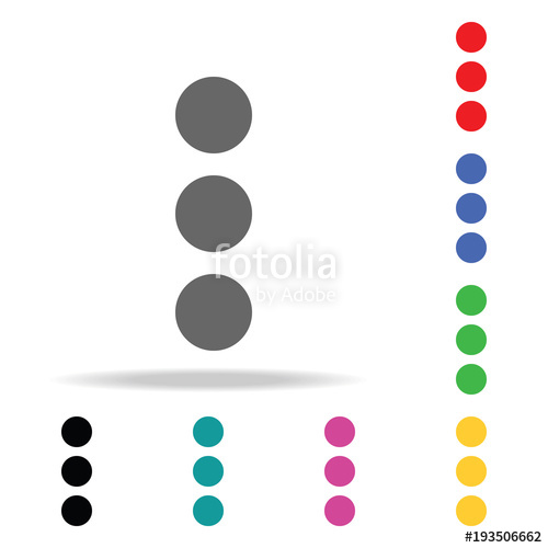 500x500 Triple Dots Three Dots Icon Elements In Multi Colored Icons