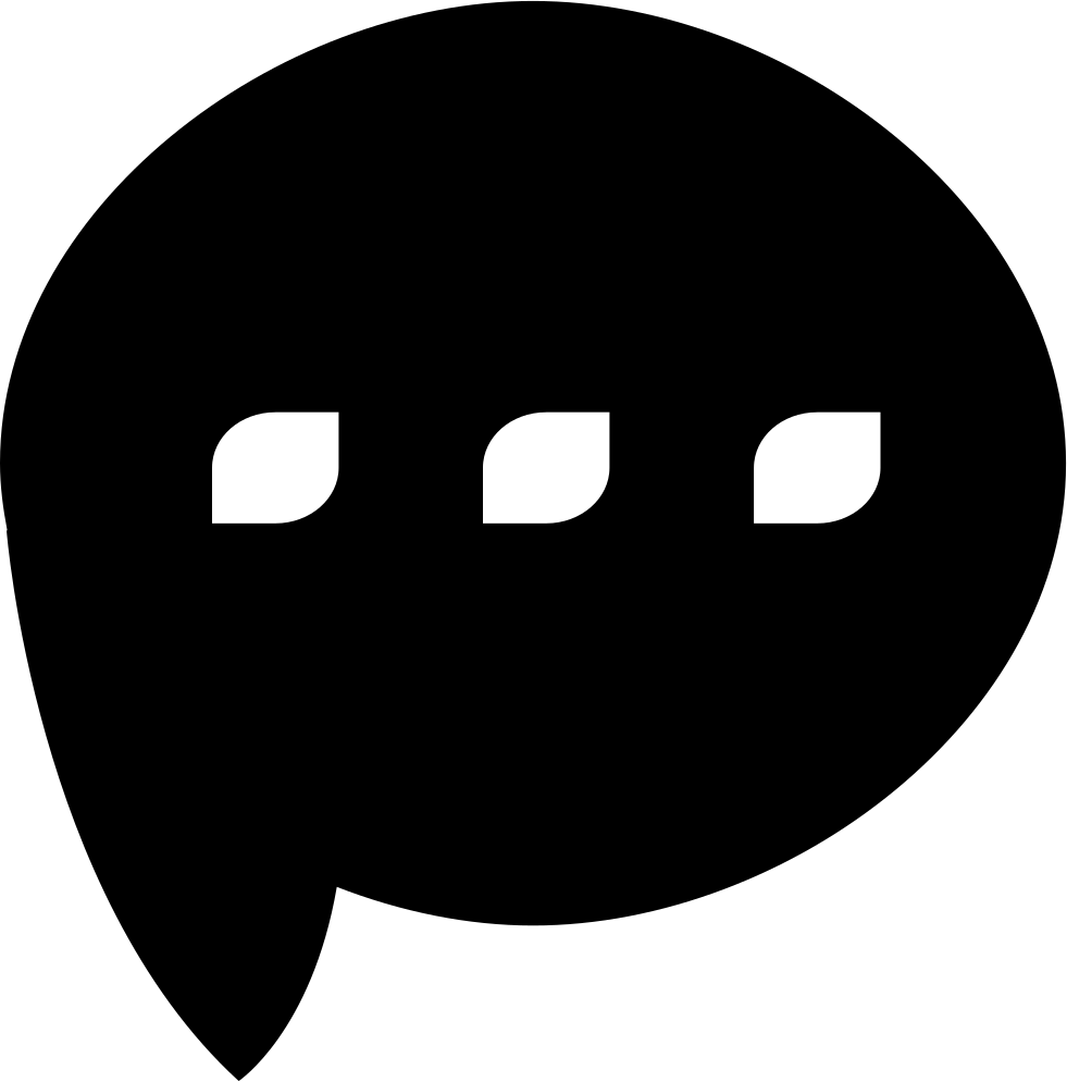 981x994 Dark Speech Bubble With Three Dots Png Icon Free Download