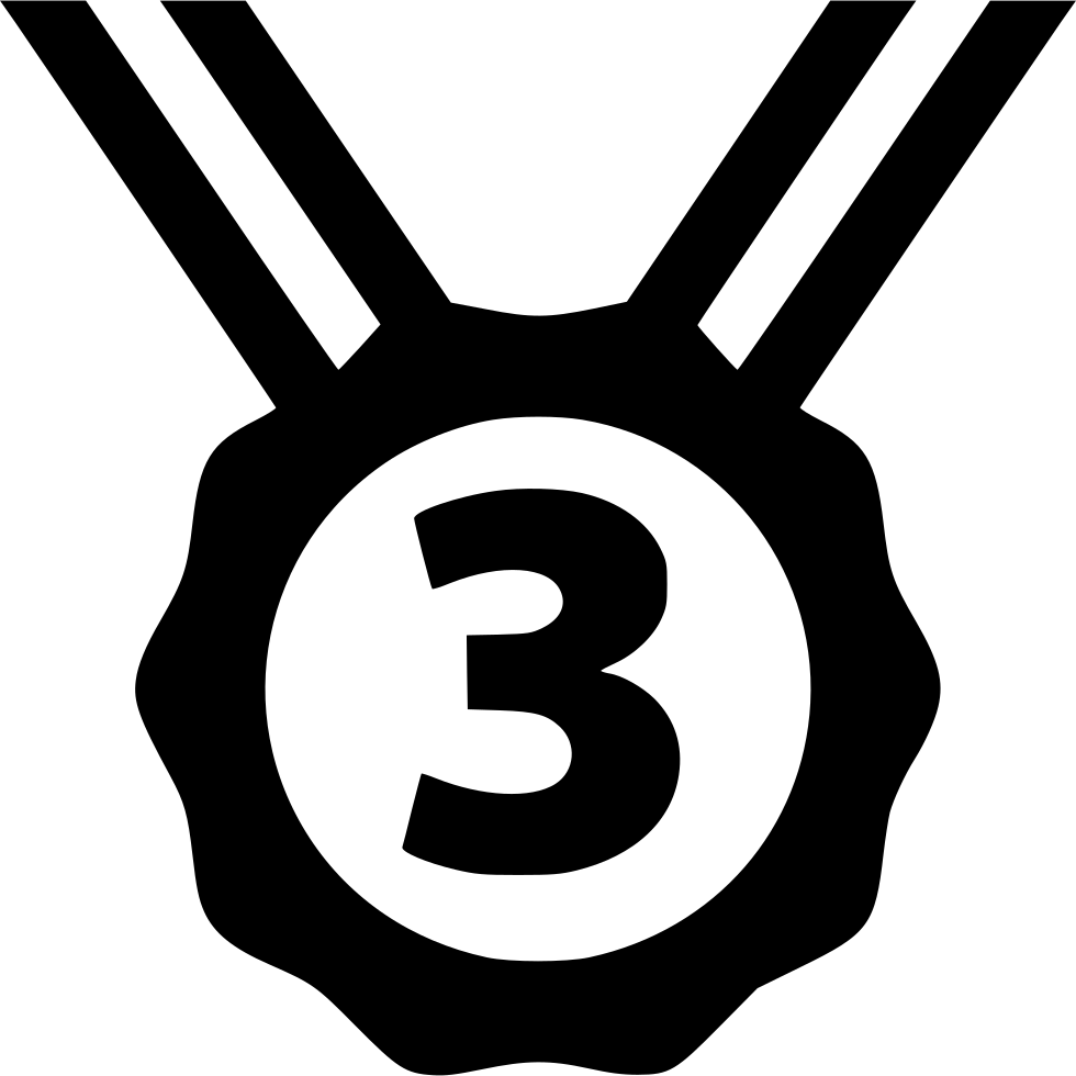 980x980 Number Three Medal Third Png Icon Free Download