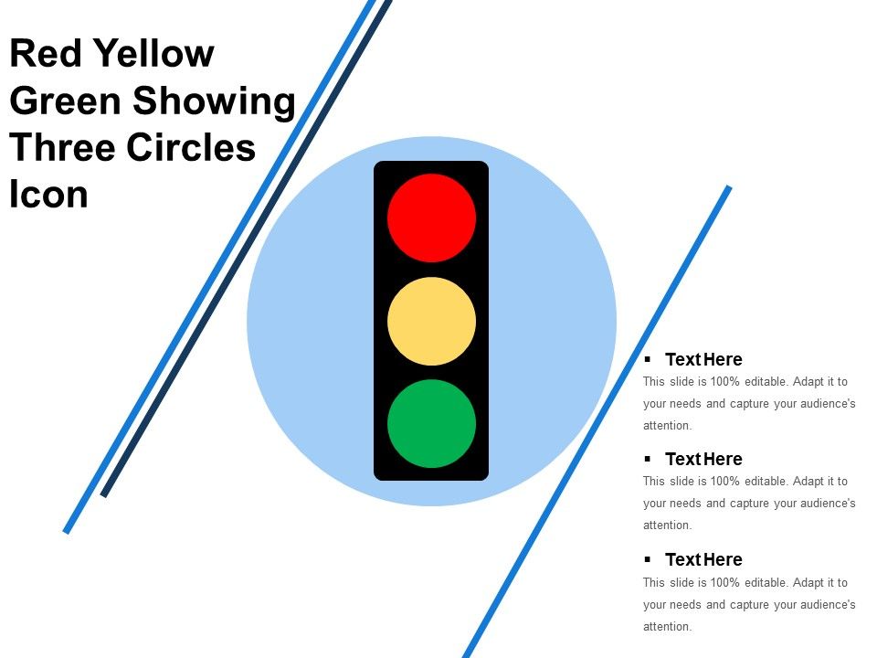 960x720 Red Yellow Green Showing Three Circles Icon Powerpoint Slide