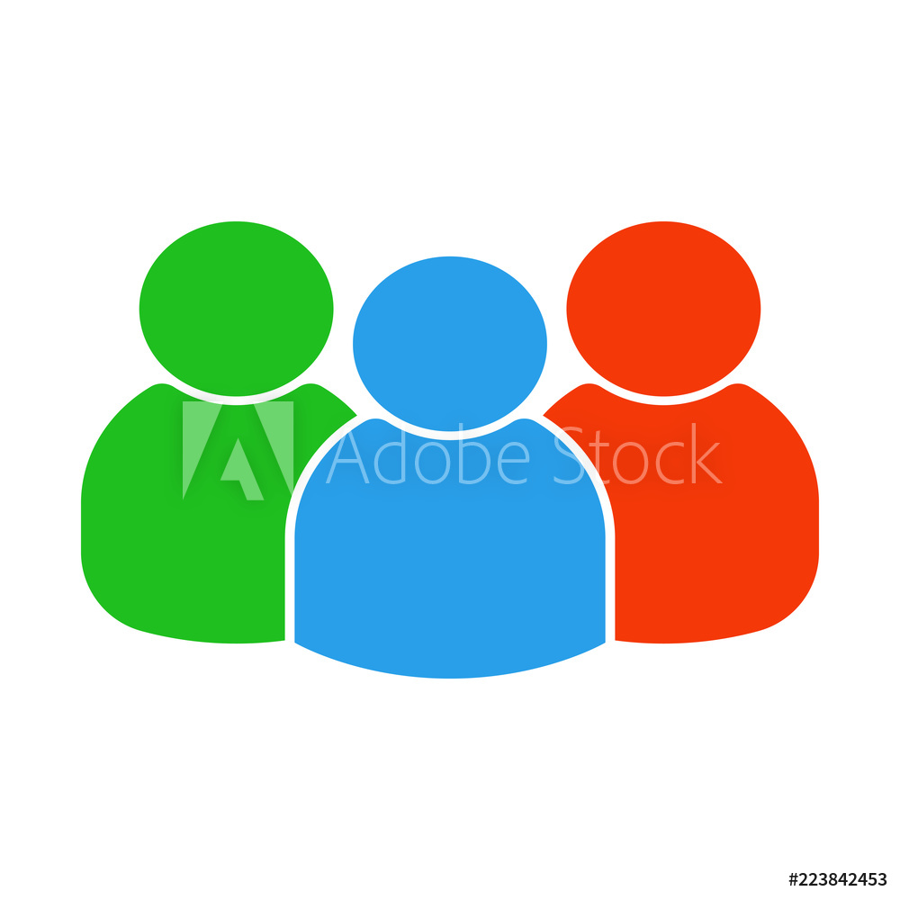 1000x1000 Photo Art Print Group Of Three People Vector Icon Europosters