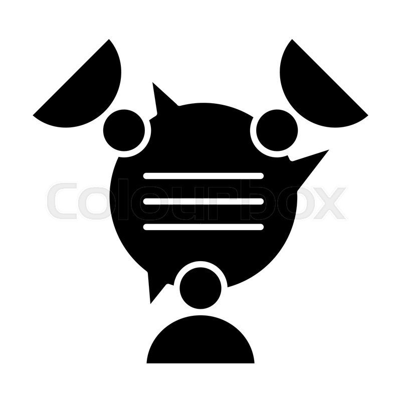 800x800 Team Discussion Solid Icon Text Stock Vector Colourbox