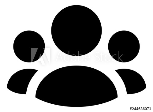 500x364 Three People Friends Vector Icon