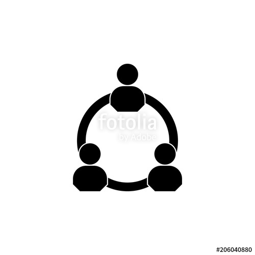 500x500 Connection Of Three People Icon Element Of Conversation Icon
