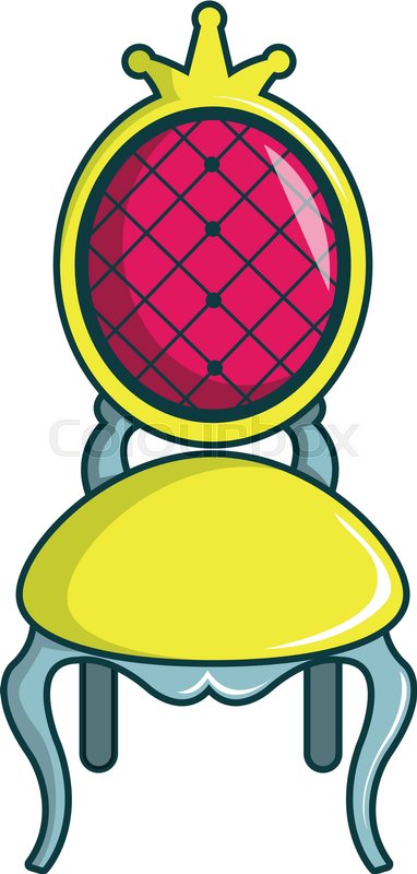 382x800 Princess Throne Icon Cartoon Stock Vector Colourbox