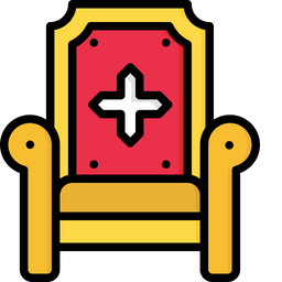 256x256 Throne Icon Of Colored Outline Style