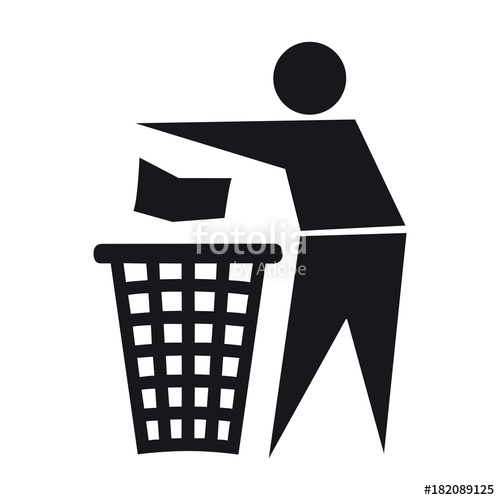 500x500 Throw Away Garbage Sign Symbol Stock Image And Royalty Free