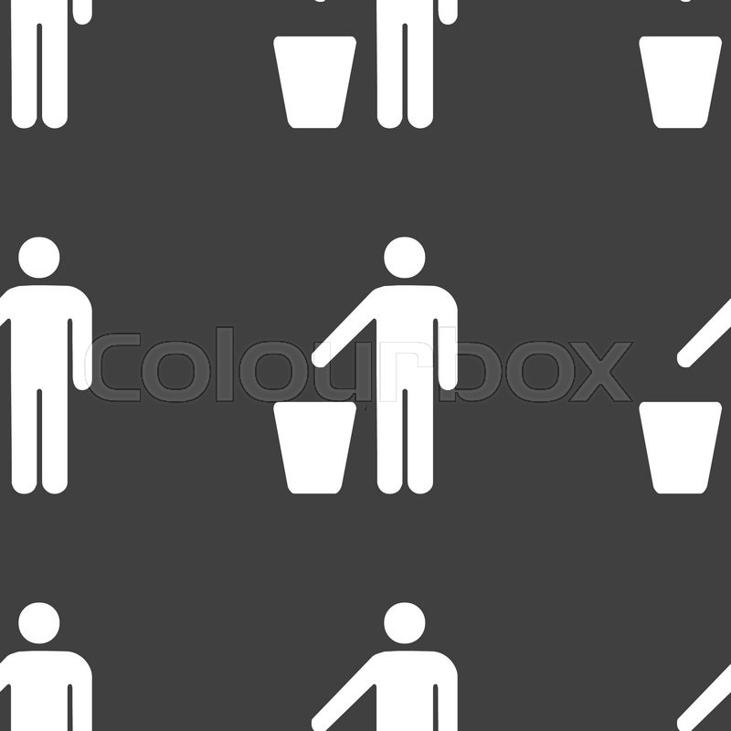 800x800 Throw Away The Trash Icon Sign Stock Vector Colourbox