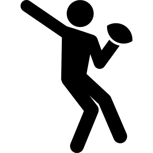 512x512 Rugby Player About To Throw A Ball Icons Free Download