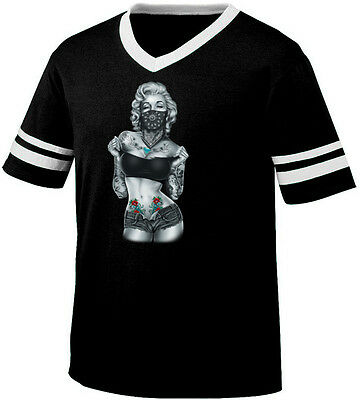 360x400 Marilyn Thug Sexy Girl Model Body Pop Culture Icon Retro Ringer T