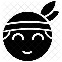 256x256 Bandana Man Icon Of Glyph Style