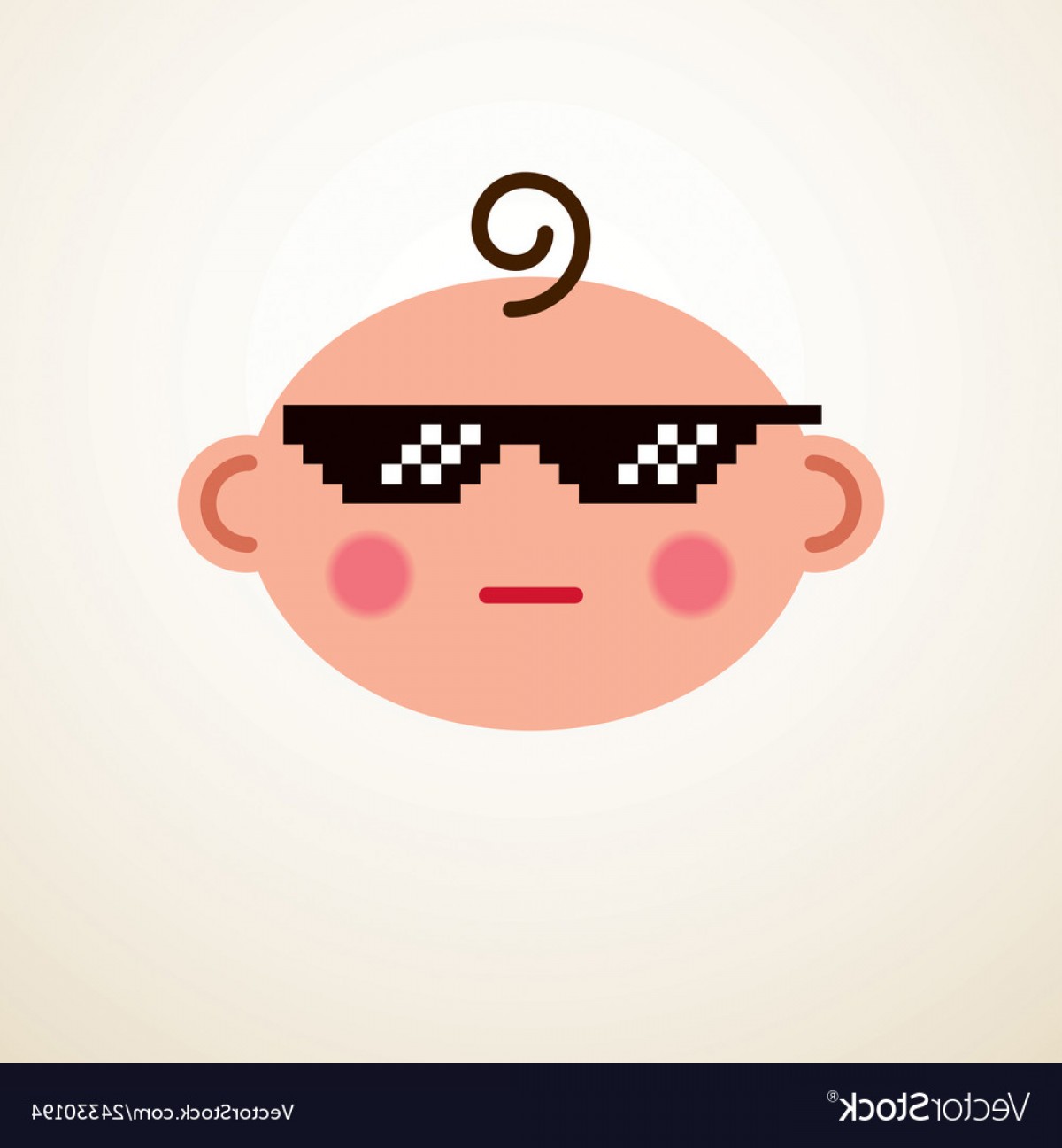 1200x1296 Cute Baby Cartoon Flat Icon Cool Child With Pixel Vector Newwaysys