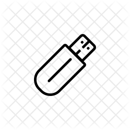 256x256 Flash Drive Icon Of Line Style