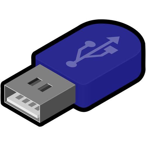 500x500 Usb Flash Drive Icon Vector Image