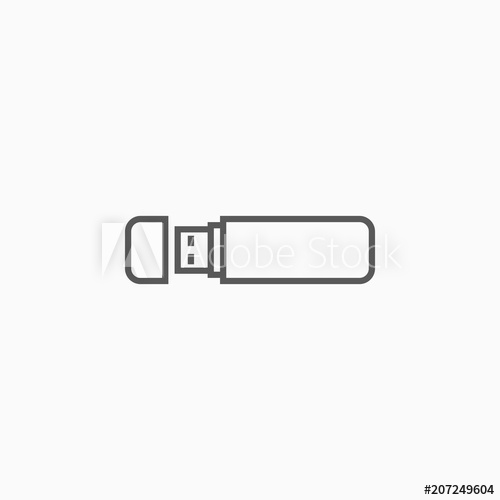 500x500 Flash Drive Icon, Thumb Drive Vector
