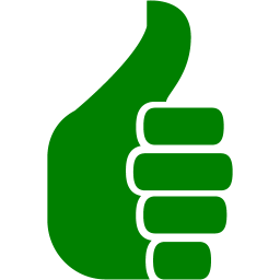 256x256 Green Thumbs Up Icon