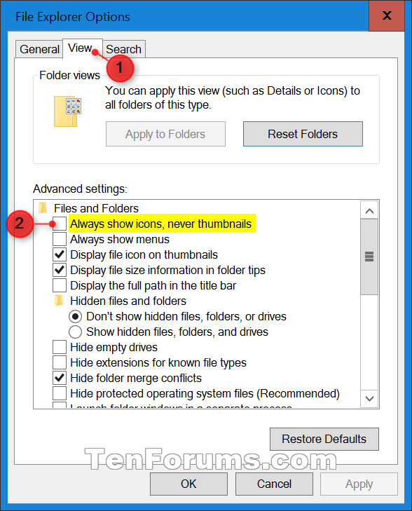 588x729 Enable Or Disable Thumbnail Previews In Explorer In Windows