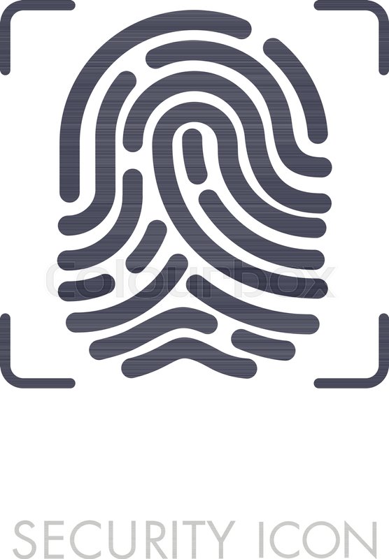 556x800 Fingerprint Icon Thumbprint Isolated Stock Vector Colourbox