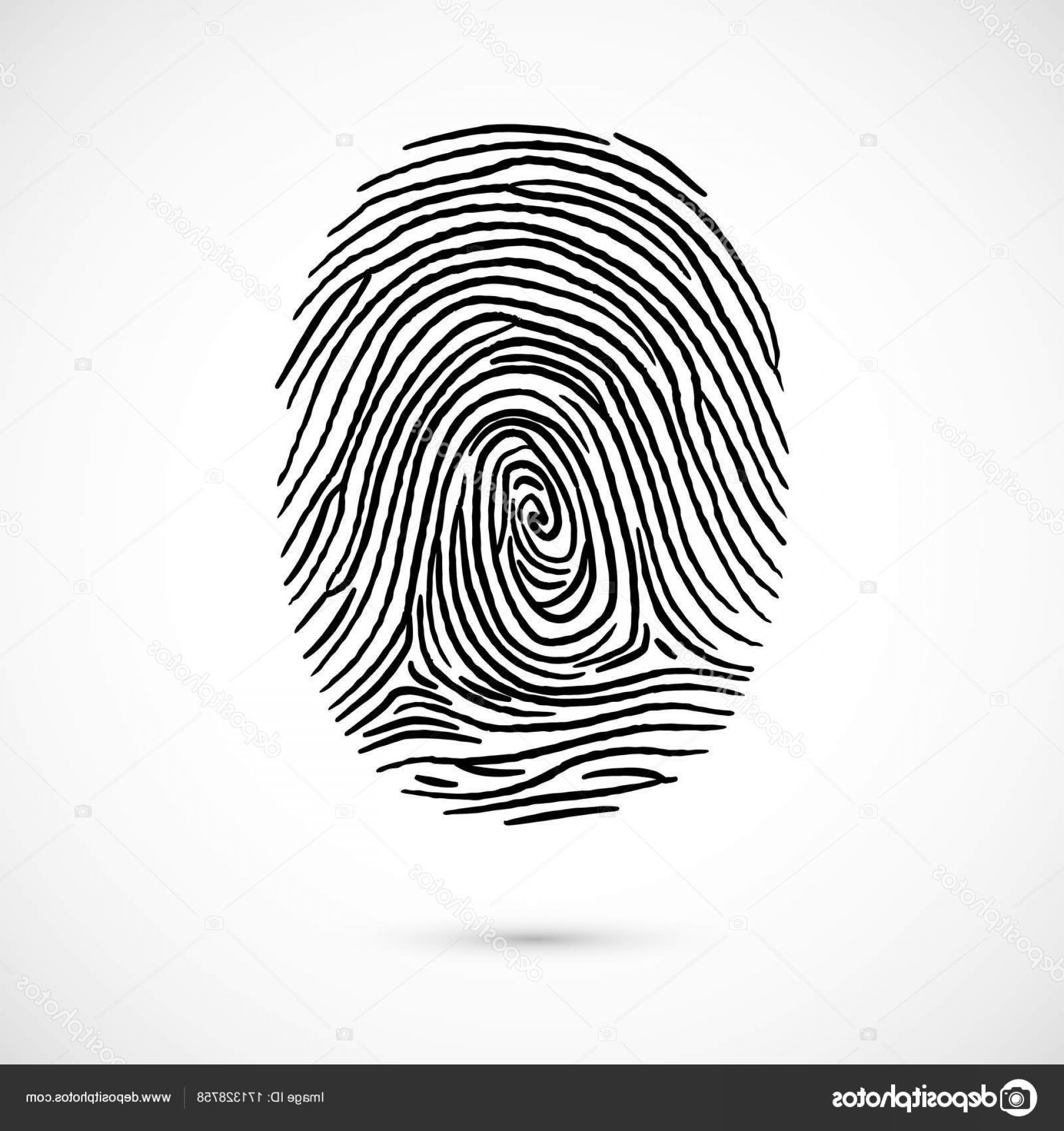 1920x2040 Stock Illustration Fingerprint Icon Identification Vector