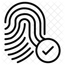 256x256 Thumbprint Icon Of Line Style